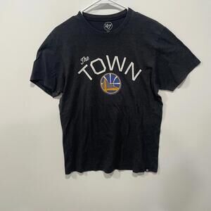 47 Brand Mens The Town Golden State Warriors T Shirt M Medium Charcoal Gray